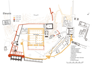 Plan des Demeter-Heiligtums von Eleusis