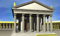Computermodell Tempel des Anoninus Pius in Sagalassos