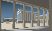 Modell des Traianeum von Pergamon