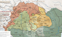 Karte von Ungarn im 17. Jh.
