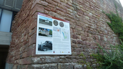 Foto Infotafel Ladenburg zum römischen Burgus.